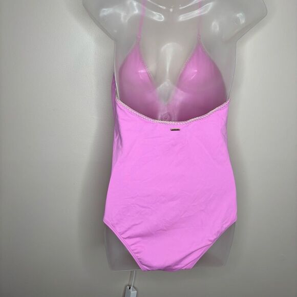 Victoria’s Secret Pink One Piece Swimsuit low v neck size medium - Picture 6 of 6